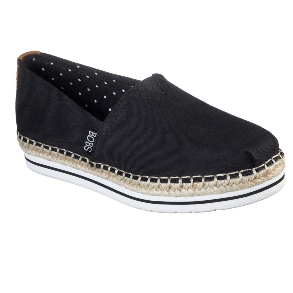 Bobs from sckechers size 8.5 canvas espadrille memory foam slip on